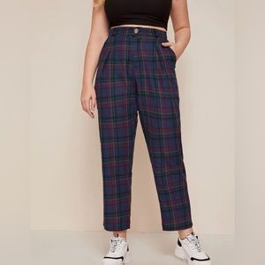 NWOT SHEIN 90’s 1XL Plaid Pants Blue / Green / Grunge / Excellent Condition 💙💚